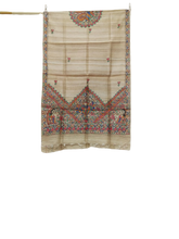 Tussar silk hand kalamkari paint dupatta SILK ZONE