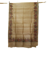 Tussar silk hand kalamkari paint dupatta SILK ZONE