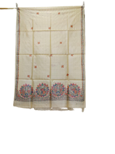 Tussar silk hand kalamkari paint dupatta SILK ZONE