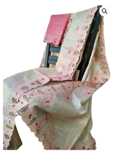 Pure tussar cutwork design embroidery silk saree SILK ZONE