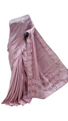 Pure tussar cutwork design embroidery silk 3 SILK ZONE