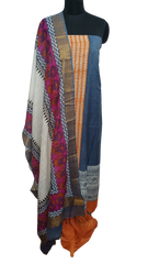 Semi-Tussar printed suit SILK ZONE