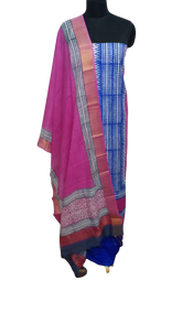 Semi-Tussar printed suit SILK ZONE