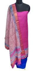 Semi-Tussar printed suit SILK ZONE