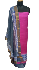 Semi-Tussar printed suit SILK ZONE