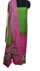 Semi-Tussar printed suit SILK ZONE