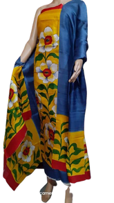 Tussar silk hand print suit SILK ZON