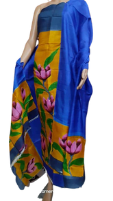 Tussar silk hand print suit SILK ZONE