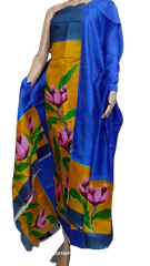 Tussar silk hand print suit SILK ZONE