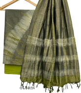 Shibori cotton dupion suit SILK ZONE