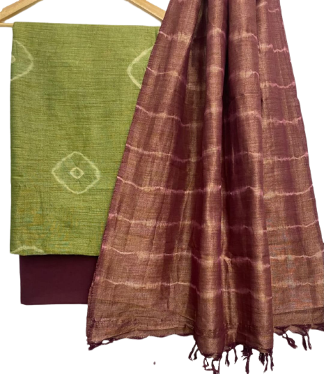 Shibori cotton dupion suit SILK ZON