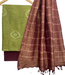 Shibori cotton dupion suit SILK ZON