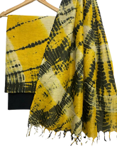 Shibori cotton dupion suit SILK ZON