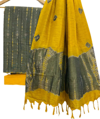 Shibori cotton dupion suit SILK ZON