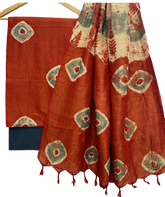 Shibori cotton dupion suit SILK ZON