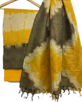 Shibori cotton dupion suit SILK ZON