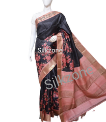 Pure Tussar Silk print saree