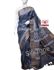 Pure Tussar Silk print saree