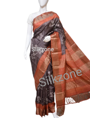 Pure Tussar Silk print saree