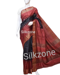 Pure Tussar Silk print saree