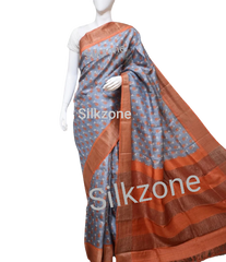 Pure Tussar Silk print saree