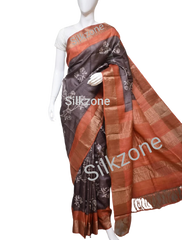 Pure Tussar Silk print saree