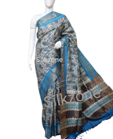 Pure Tussar Silk print saree