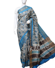Pure Tussar Silk print saree