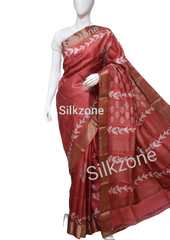 Pure Tussar Silk print saree