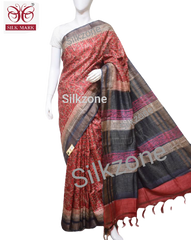 Pure Tussar Silk print saree