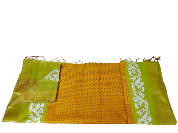 TUSSAR SILK PRINT SAREE