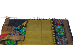 TUSSAR SILK PRINT SAREE