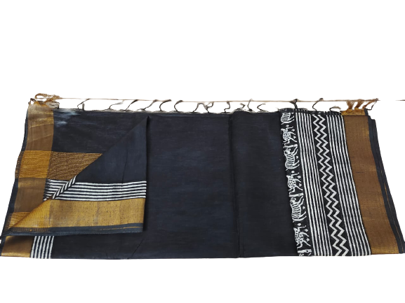 TUSSAR SILK PRINT SAREE