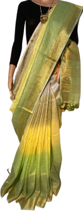 Pure linen saree SILK ZON