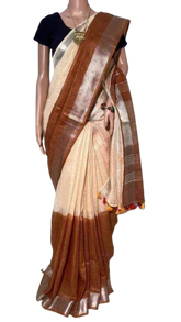 Pure linen saree SILK ZON