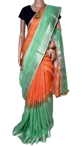 Pure linen saree SILK ZON