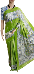 Katan silk madhubani print saree SILK ZON