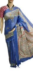 Katan silk madhubani print saree SILK ZON
