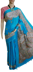 Katan silk madhubani print saree SILK ZON