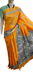 Katan silk madhubani print saree SILK ZON