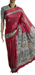 Katan silk madhubani print saree SILK ZON