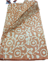 Cotton dupion batik print fabric SILK ZON
