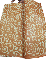 Cotton dupion batik print fabric SILK ZONE