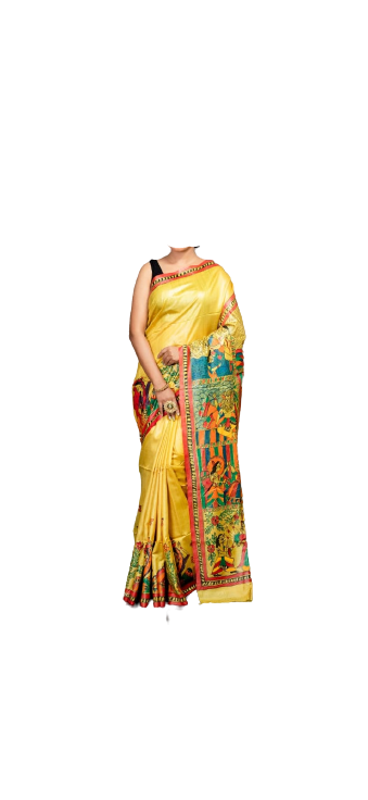 Pure Tussar Silk print saree