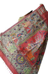 Pure Tussar Silk print saree