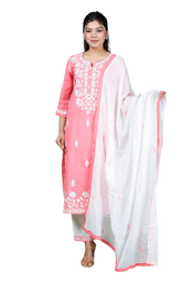 Khadi cotton Embriodery Suit