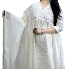Pure cotton chikankari suit