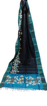 Tussar handblock print saree