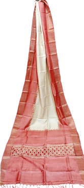 Tussar handblock print saree