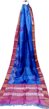 Tussar handblock print saree